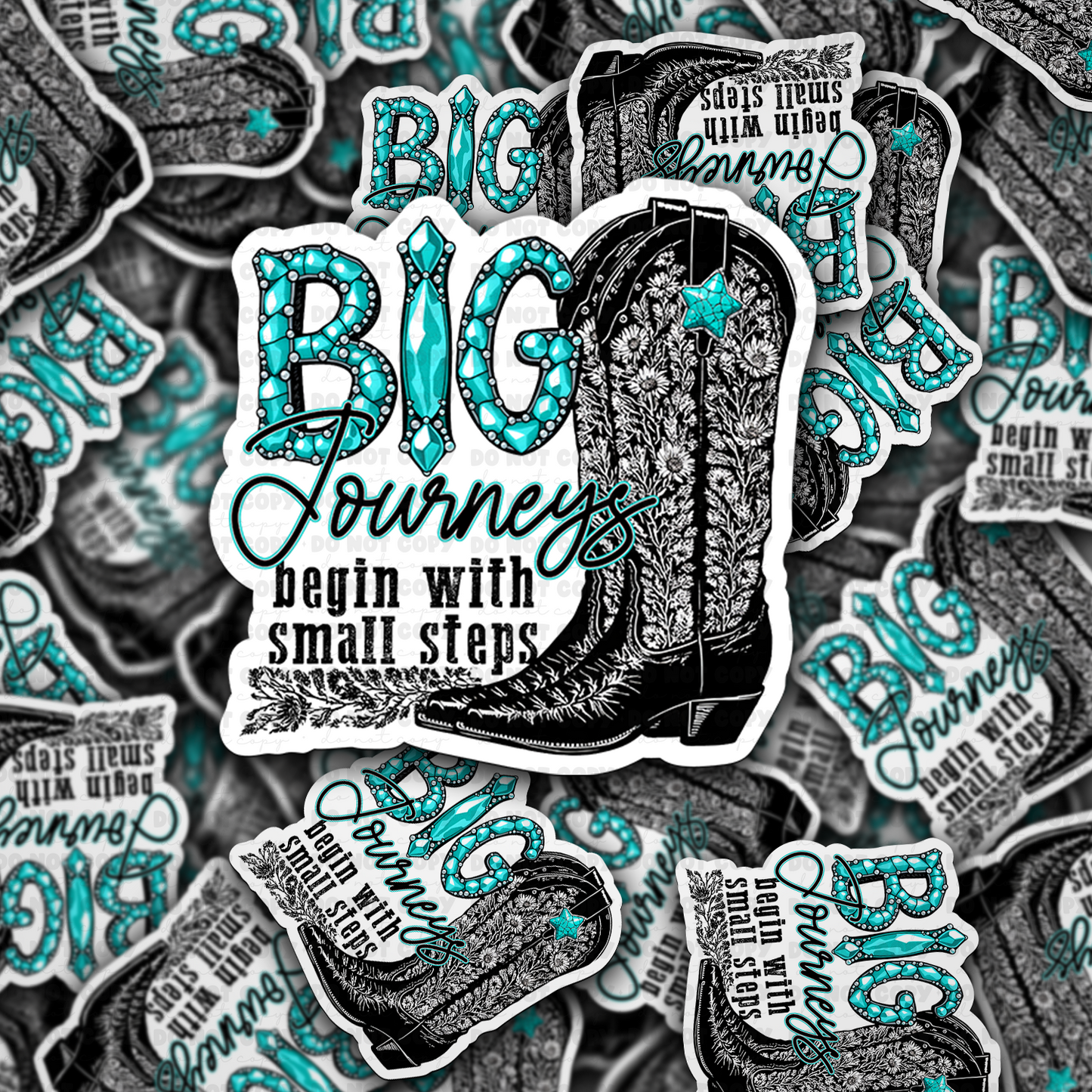 It's Transfer Time - DC 1581 - Big journey begins with small steps Die Cut Sticker