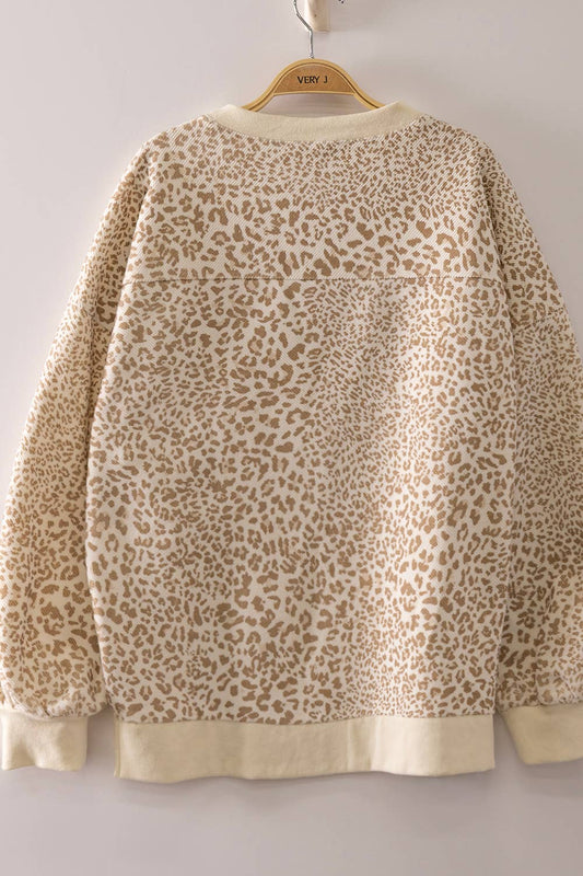 Plus Vintage Waffle Mocha Leopard