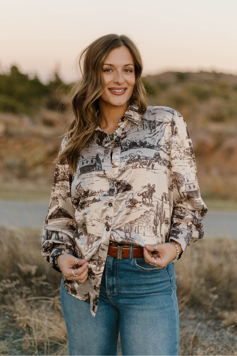 Life On The Ranch Button Up