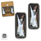Western rectangle rhinestone earring: Clear