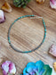 15” Heishi Turquoise Necklace – 4mm Turquoise & 5mm Sterling Silver Pearls