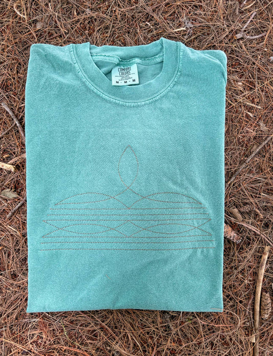 Boot Stitched Embroidered Tee
