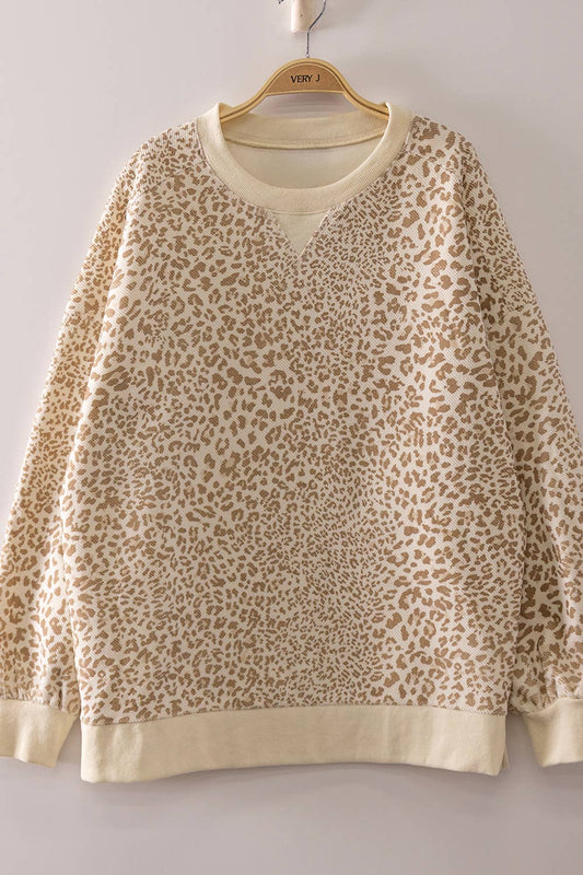 Plus Vintage Waffle Mocha Leopard
