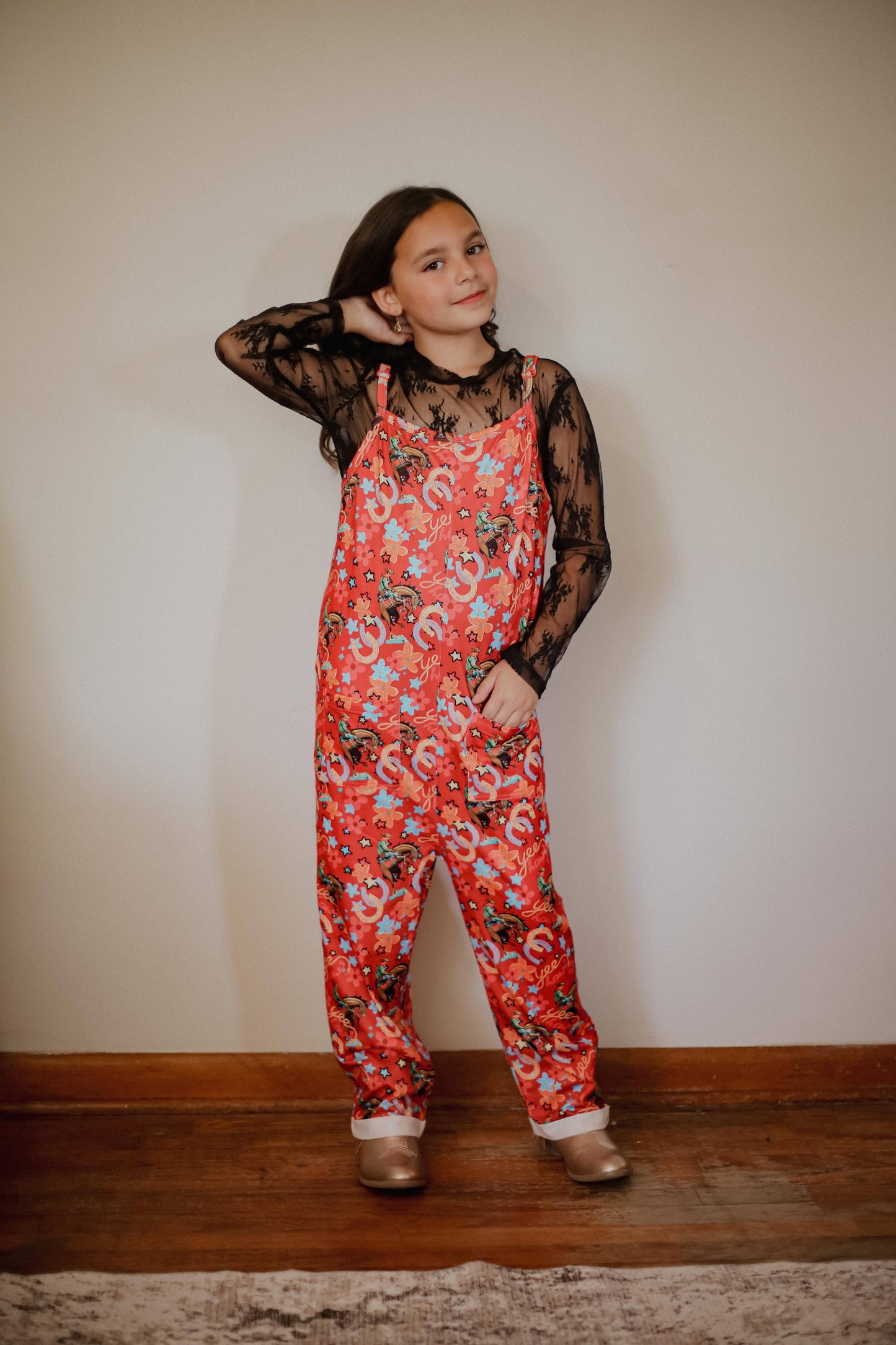 Red Yee Haw Romper