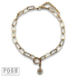 Equestrian charm necklace: Gold