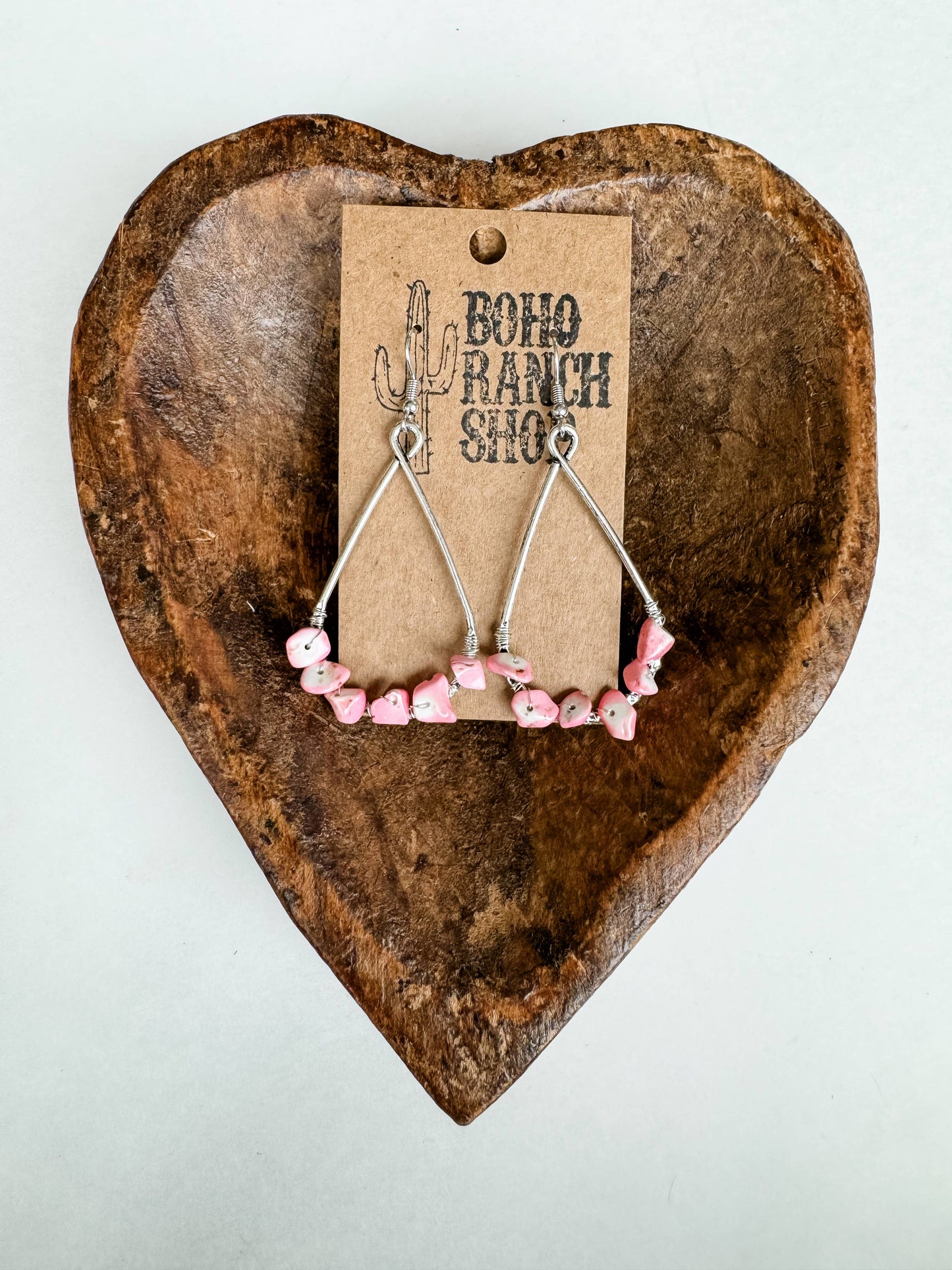 Pink Stone Earrings