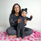Gigi and Max - Ash Black Leopard RUFFLE ZIP Halloween Bamboo Sleepies Little: 0-3m