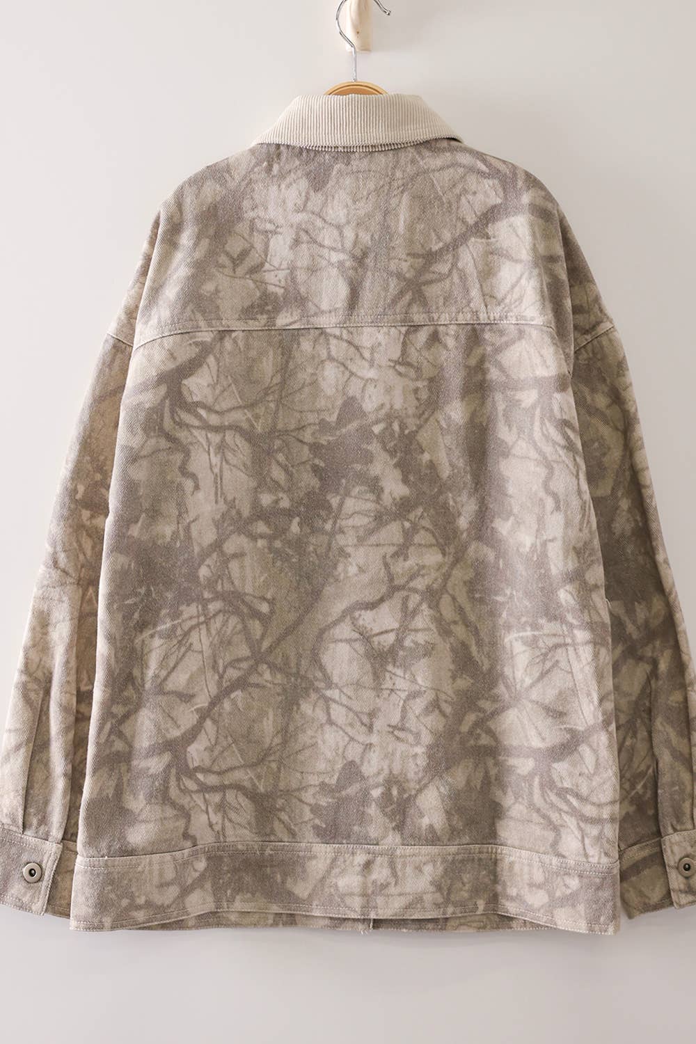 VERY J - NJ90491-Western Animal Print Jacket: MOCHA BAMBI / S-M-L/2-2-2