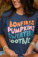 Bonfires Pumpkins Sweaters Football Tee