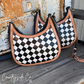 Brim Checkered Leather Purse