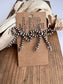 Boho Ranch Shop - Western Navajo Style Bead Coquette Bow Earrings: PINK