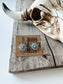 Boho Ranch Shop - Western Conch Concho Stud Earrings: TURQUOISE