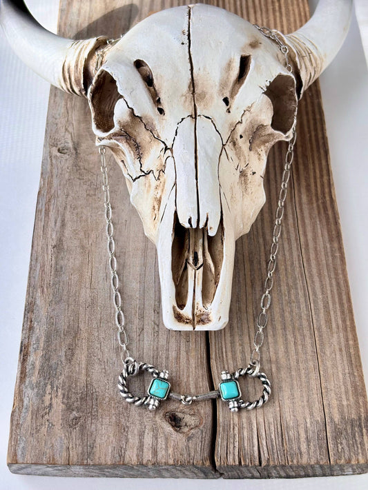 Horsebit  Pendant Link Chain Necklace