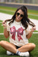 Cardinal Shiny Bow Tee