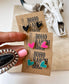 Boho Ranch Shop - Mini Druzy Heart Earrings: Pink