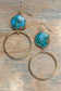 Janet Hoop Earrings Turq