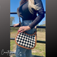 Brim Checkered Leather Purse