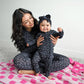 Gigi and Max - Ash Black Leopard RUFFLE ZIP Halloween Bamboo Sleepies Little: 0-3m