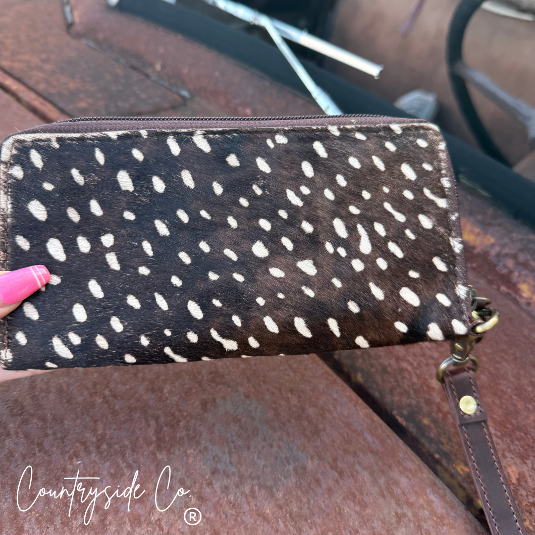 Countryside Co. - Wild Axis Cowhide Wallet Wristlet