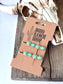 Western Set of 2 Stone Hair Bobby Pins: Turquoise Square