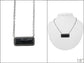 Western Semi Stone Bar Necklace: WHITE