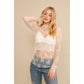 Off White Mesh Lace Top