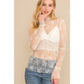 Off White Mesh Lace Top