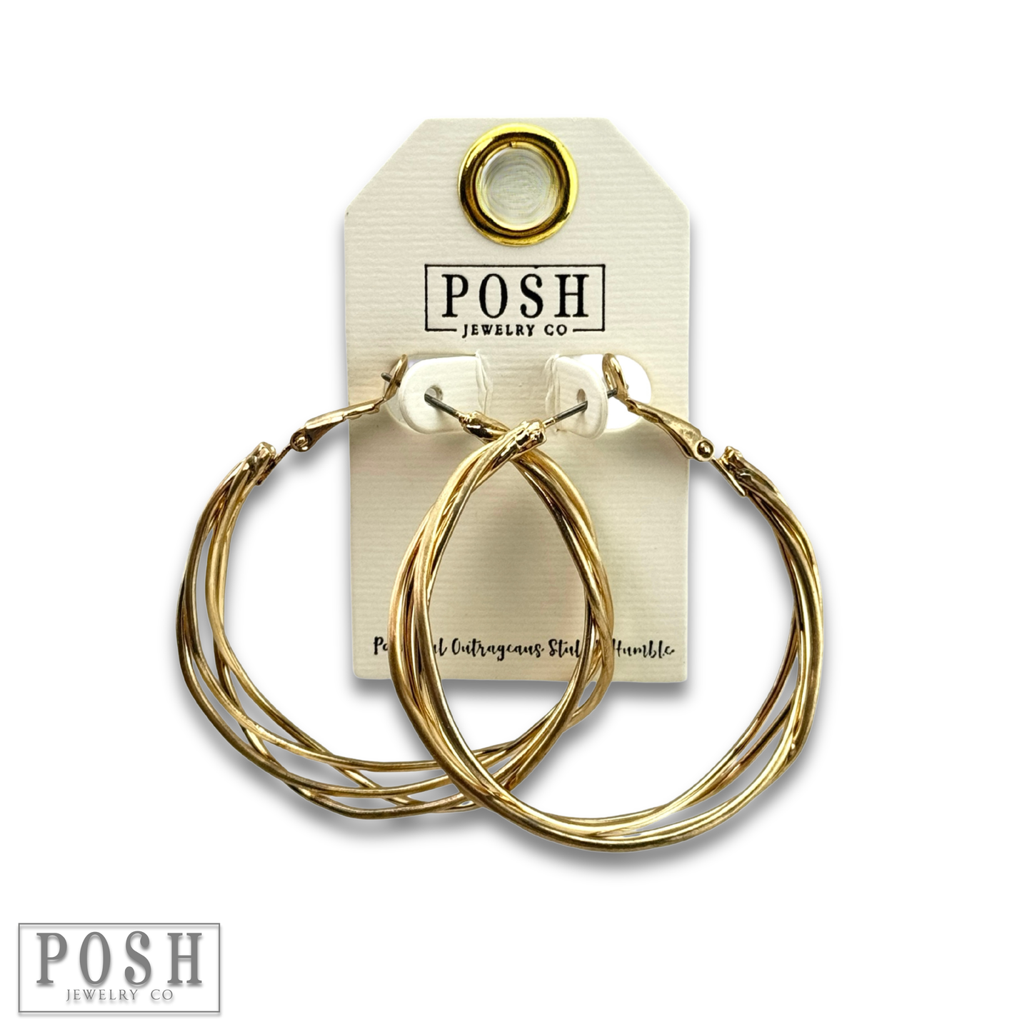 Pink Panache Brands - Cage wire hoop earring, last call: Silver
