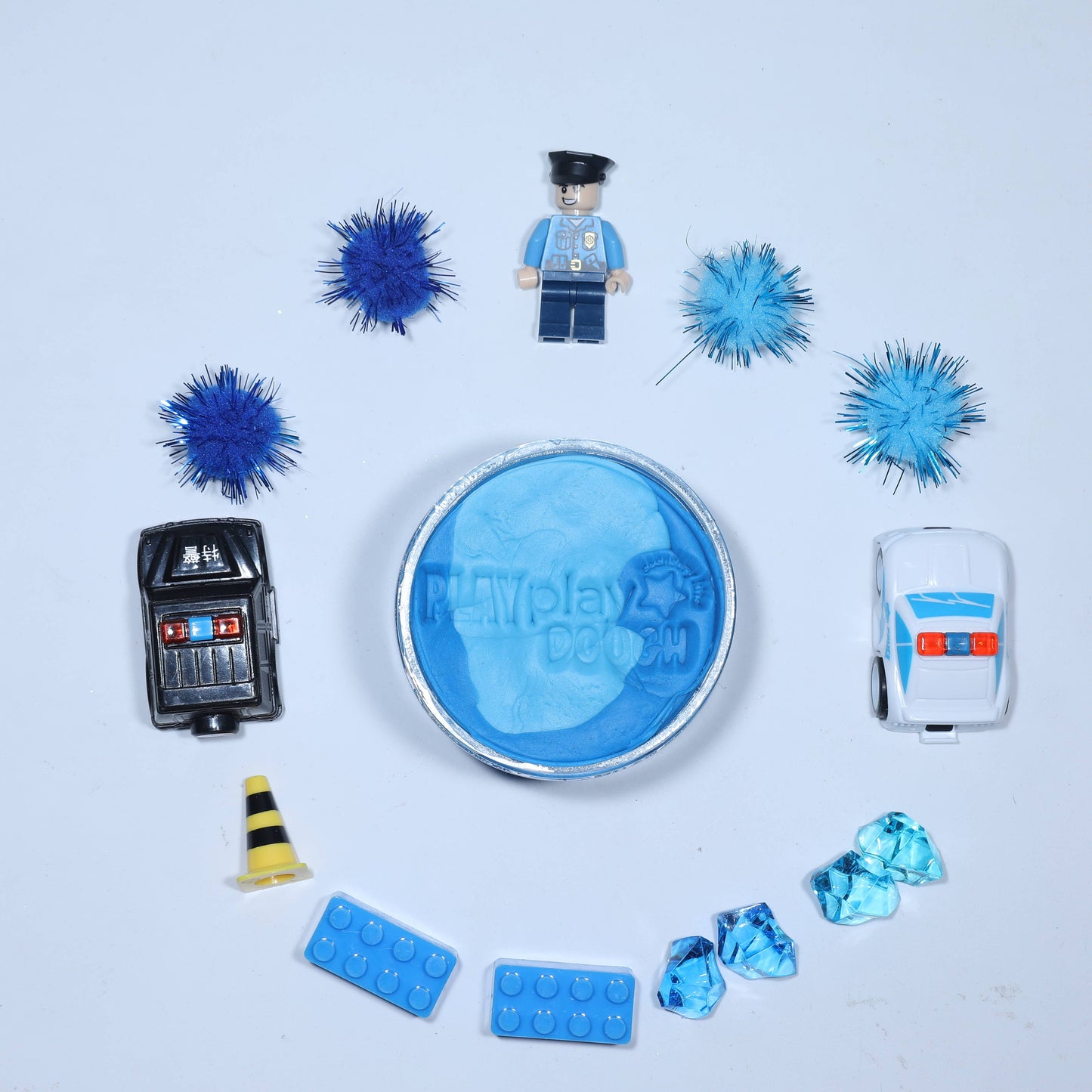Play Play Dough - Police Play Dough Jar