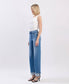 Westbury - High Rise Medium Wash Cuffed Wide Leg