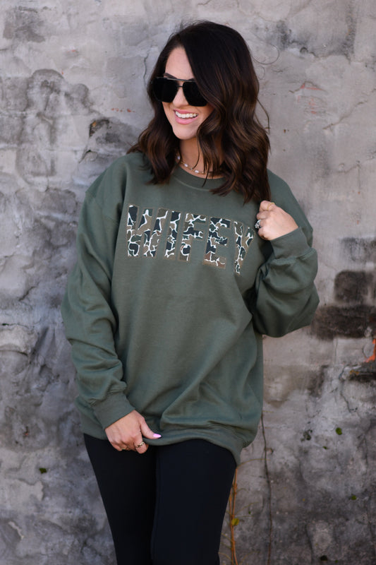 Wifey Camo Sweatshirt