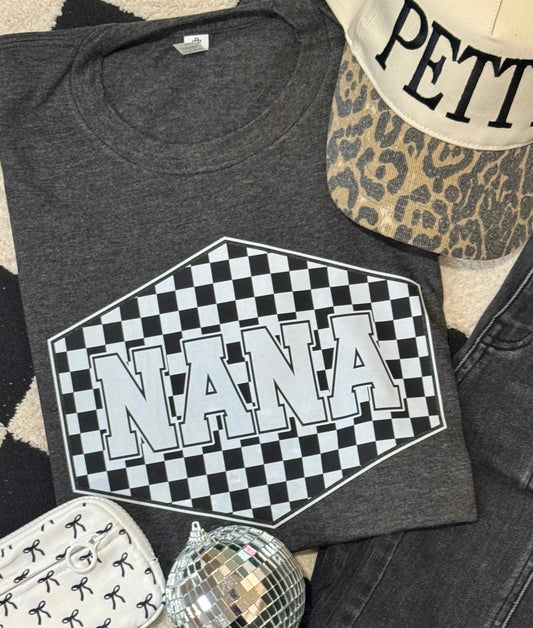 Nana Checkered Tee/Sweatshirt
