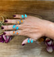 Turquoise or Spiny Oyster Ring – Sterling Silver – Native Made Stamp Z – Multiple Sizes – USA