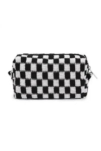 Checkered Makeup Bag