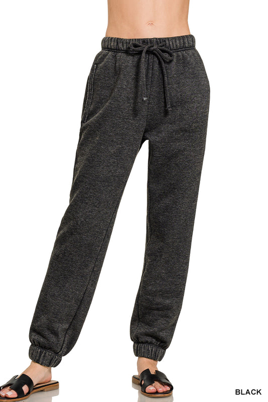 Acid Wash Fleece Sweatpants