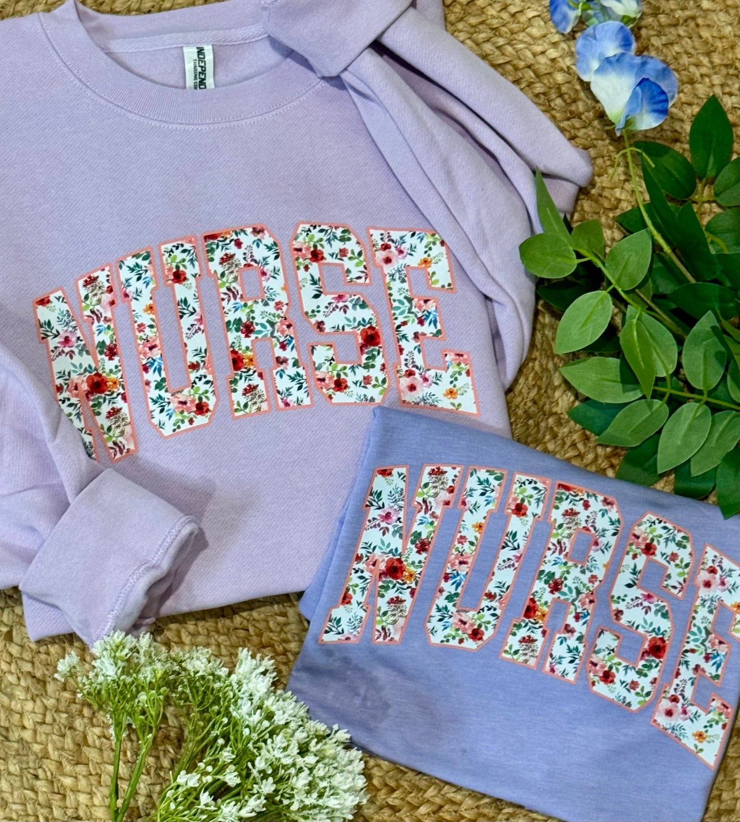 Nurse Floral Tee/Sweatshirt