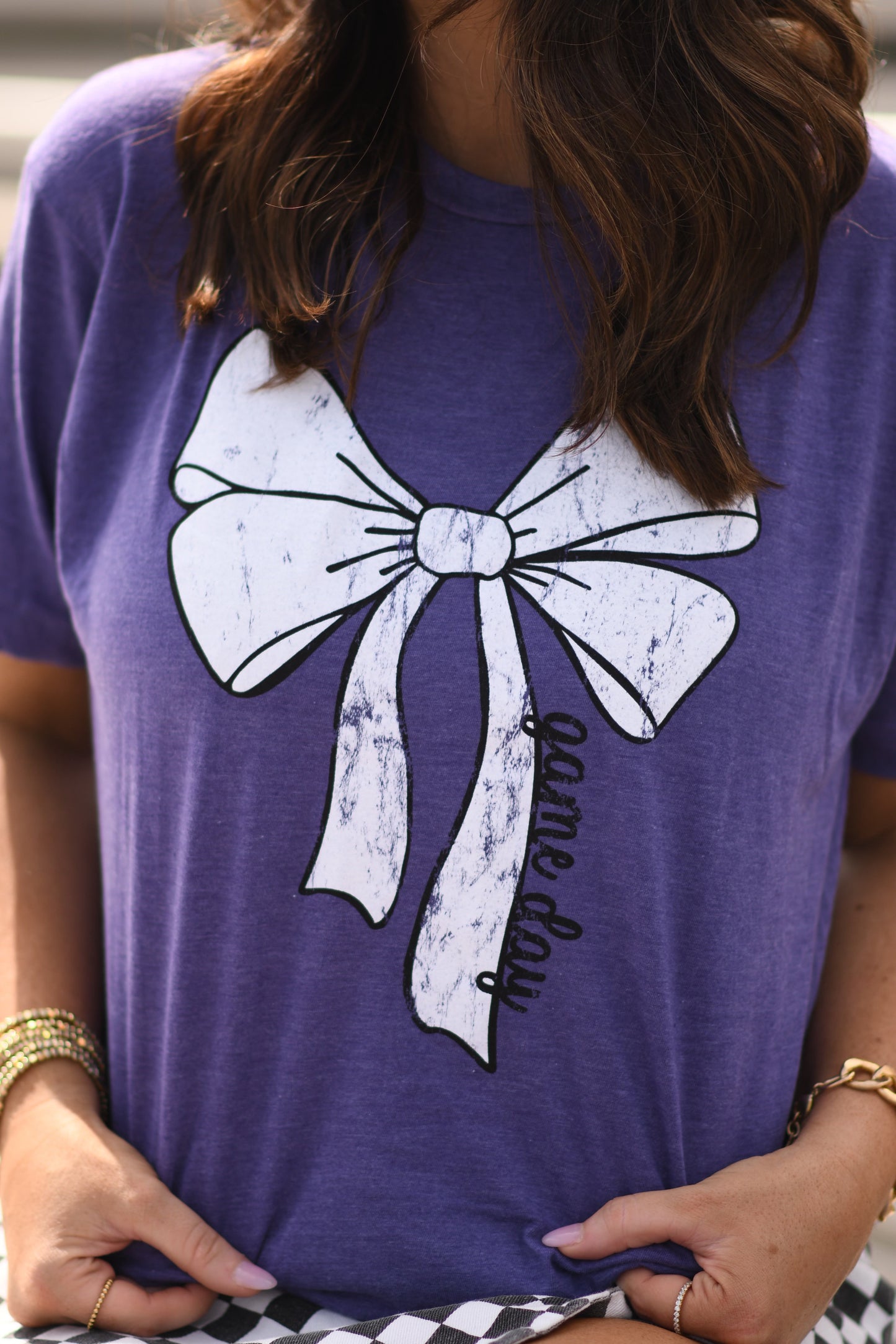 **SALE** RTS Purple Game Day Bow Tee