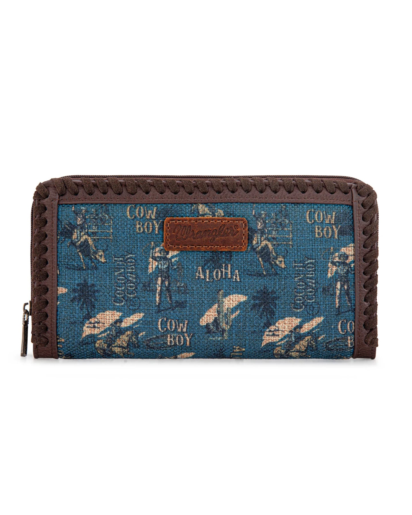 WG Vintage Retro Cowboy Cool Print Wallet - Jean