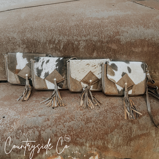 Maple Cowhide Crossbody Purse