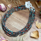 17” Blue & Pink Sea Sediment Necklace – Sterling Silver