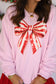 Candy Cane Bow Sweatshirt