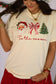 Tis The Season Santa Bow Tree Tee/Long Sleeve