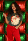 Vintage Candy Cane Santa Tee/Long Sleeve