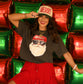 Merry Santa Trucker Hat Tee/Long Sleeve Tee