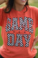 *SALE* RTS Orange Checkered Game Day Tee