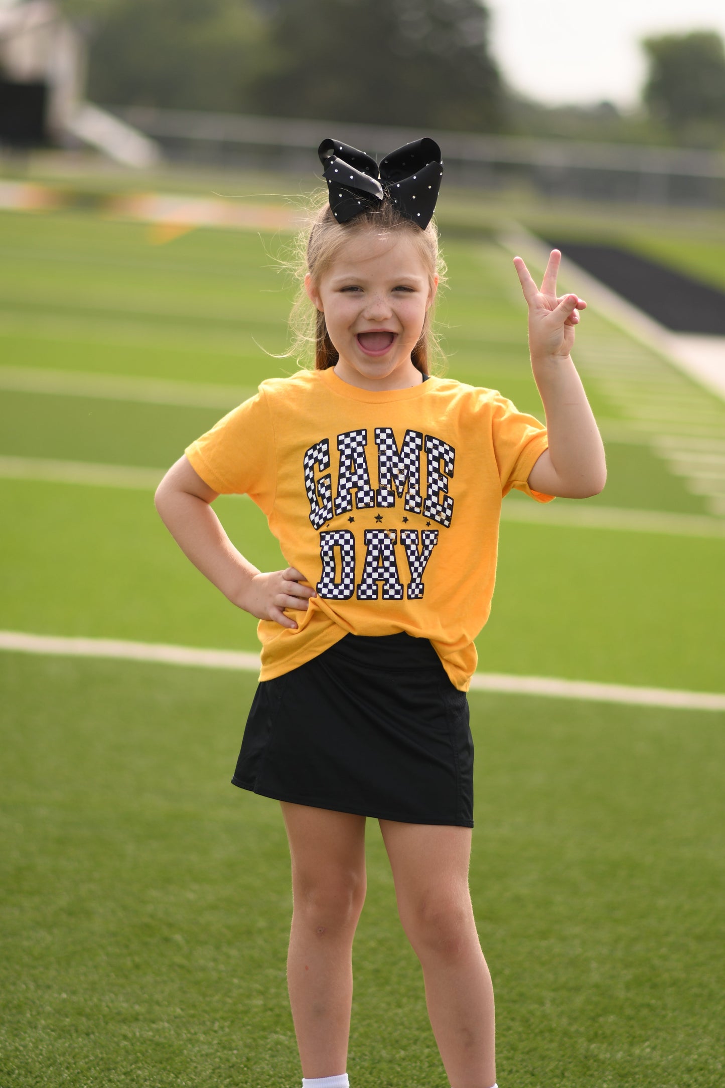 RTS Gold Checkered Game Day Tee