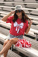 **SALE** RTS Red Game Day Bow Tee