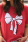 **SALE** RTS Red Game Day Bow Tee