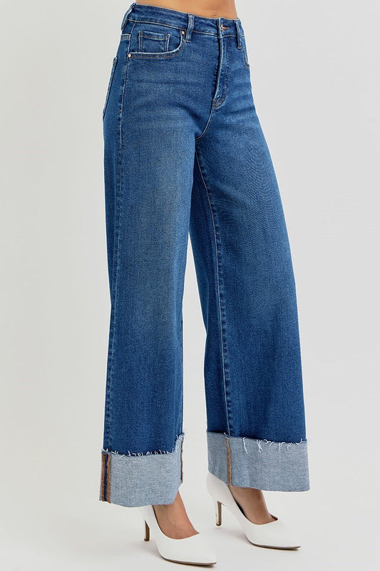 Mercury High Rise Wide Cuff Jean