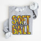 Softball Family Member Sweatshirt FAUX embroidery - Multiple Styles
